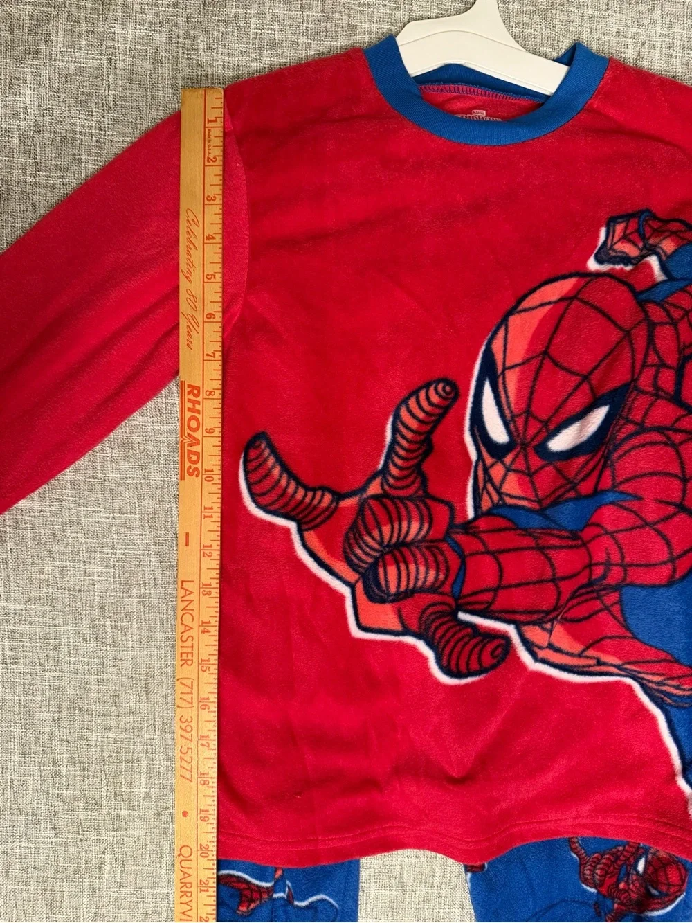 Marvel Spider-Man 3 Piece Fleece Pajama Set with Grip Socks Boys Medium 8/10 NWT